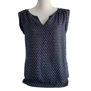 Womens Maurices Blue & White Sleeveless Top Size S